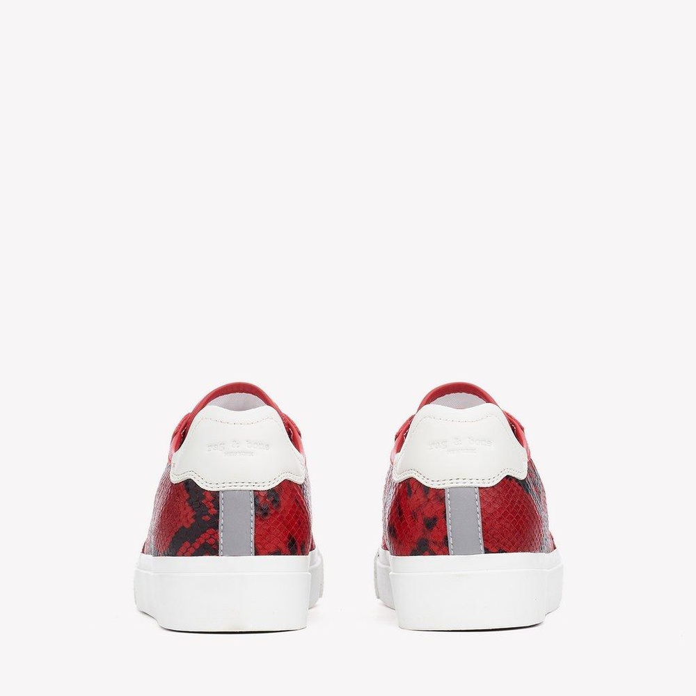 Rag And Bone Rb Army Low Red Snakeskin Sneakers - image 3